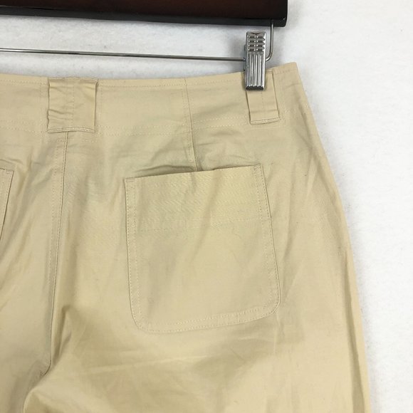 Motto NWT Women's Size 12 Beige Stretch Convertible Roll Tab Cropped Pants QVC - Picture 3 of 12